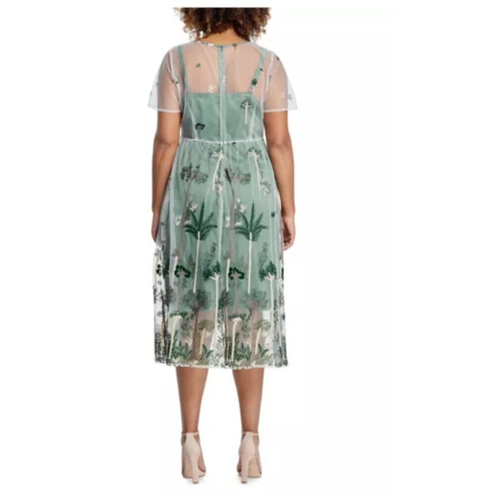 Estelle Plus Leon Embroidered Dress Size 18 W - Picture 4 of 9